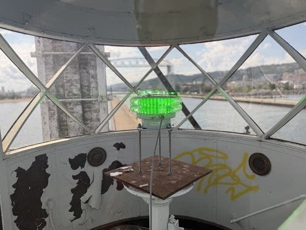 A light inside a lighthouse