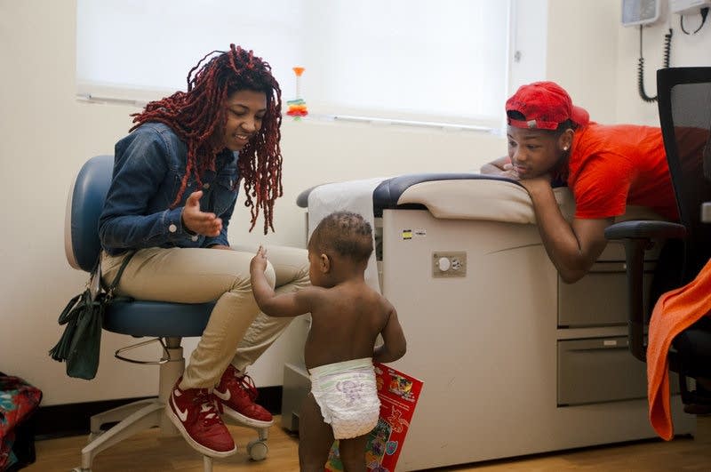 New parents Kiera and D'Monte.