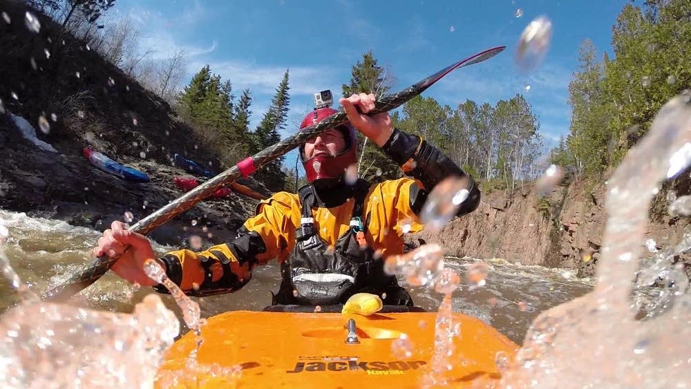Video Ride the whitewater with the Lester River kayak racers MPR News
