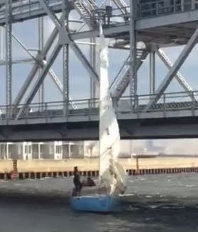 It was a nice evening for sailing on Lake Superior, until it wasn’t