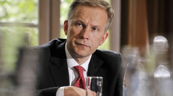 The governor of the Central Bank of Latvia, Ilmars Rimsevics, is pictured at the Latvian embassy in Helsinki on May 28, 2009.
