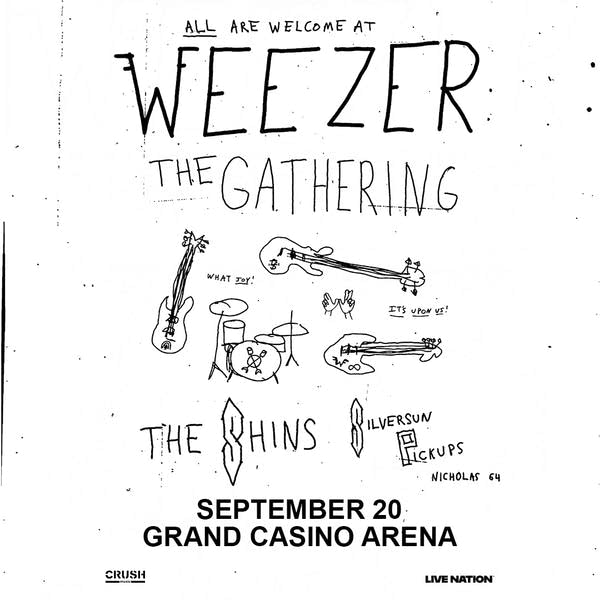 Weezer The Gathering Tour Admat 2026