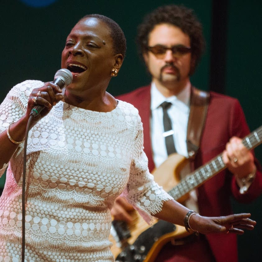 Sharon Jones performs at World Cafe Live