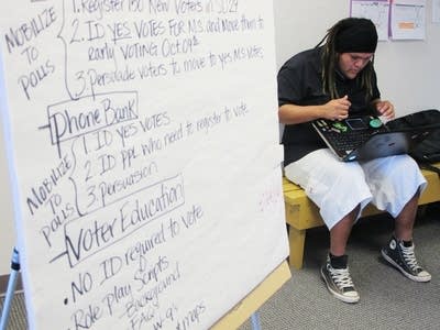 Native American Voters Alliance volunteer