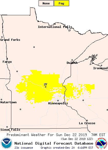 Freezing fog possible the next few nights