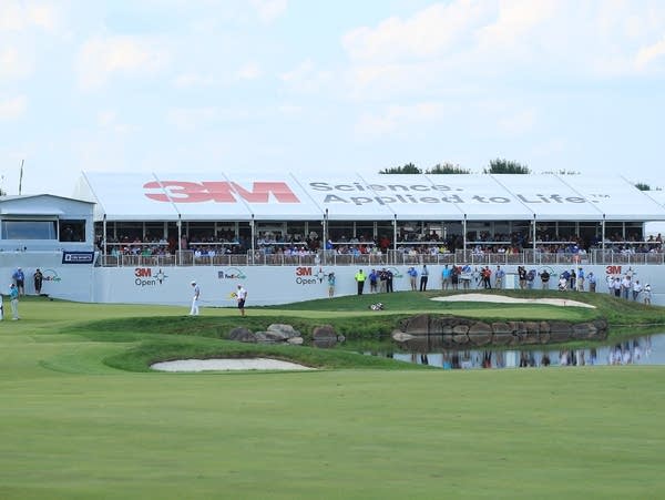 A general view of the 18th green