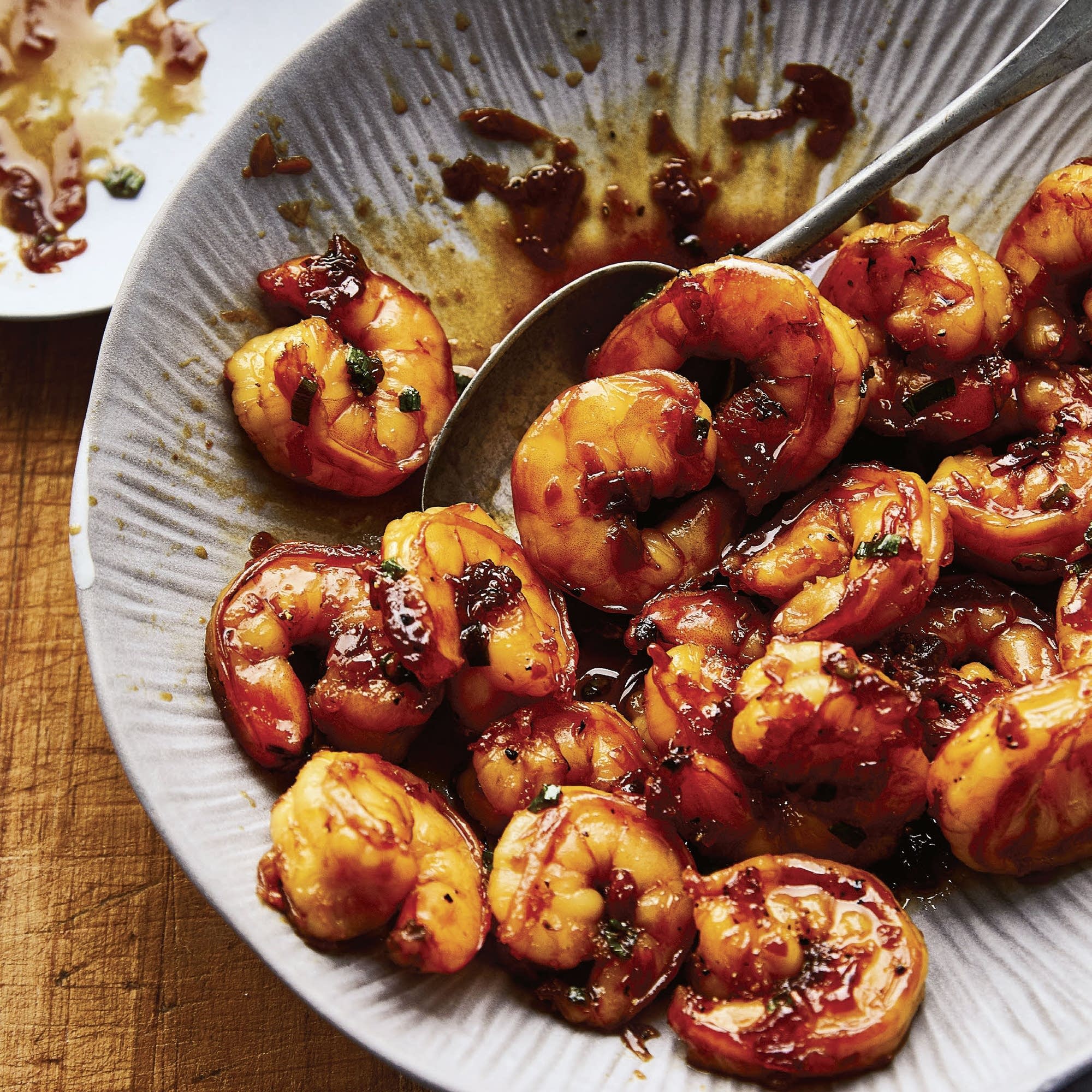 Shrimp in coconut caramel sauce
