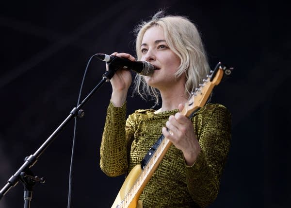 Emmanuelle "Emma" Proulx of Men I Trust performs on day 3 of Shaky Knees Festival 2024 at Central Park on May 05, 2024 in Atlanta, Georgia.