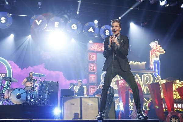 The Killers perform on 'Jimmy Kimmel Live!' on ABC on Monday, April 1.