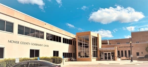 The exterior of a county building.