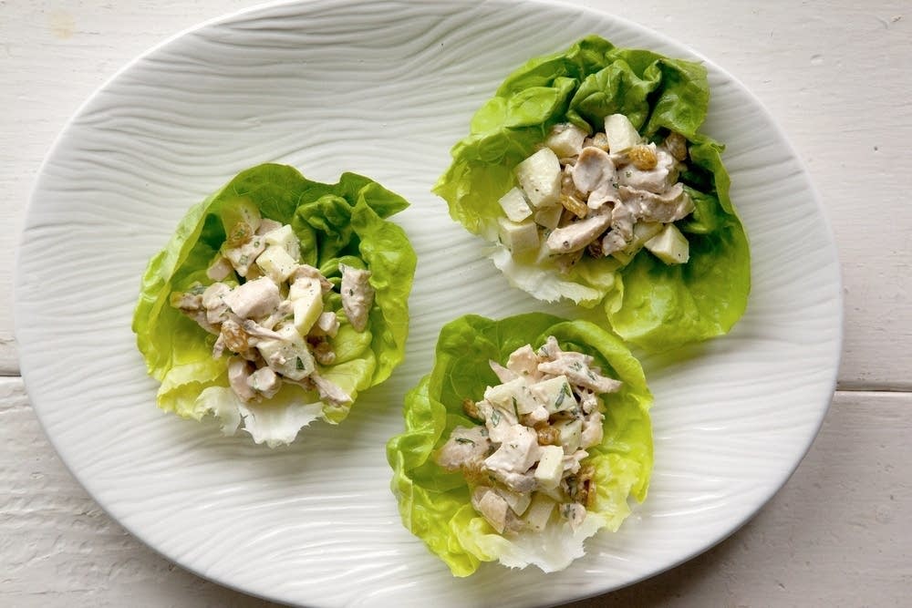 Roasted Chicken Salad with Apples, Golden Raisins, and Tarragon The