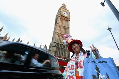 Posing under Big Ben