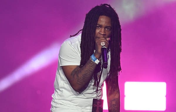 Rapper Hurricane Wisdom performing onstage