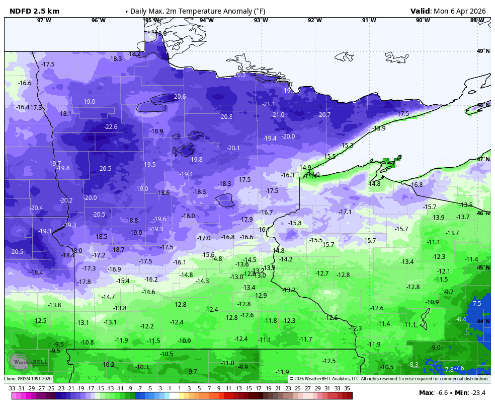 Chilly start to the week with spring temperatures returning by Wednesday
