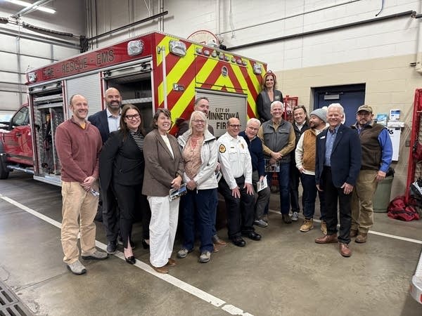 People pose for a photo