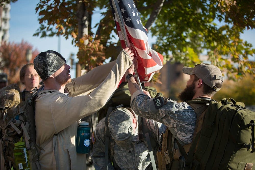 Veterans march