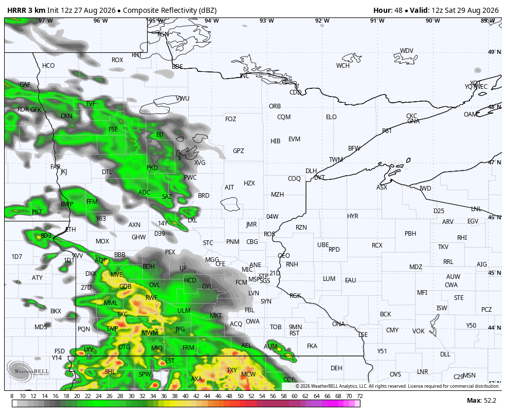 Storms early Saturday