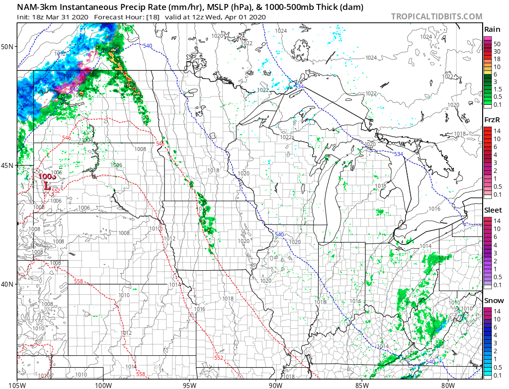 NOAA NAM 3 km model Wednesday into Friday
