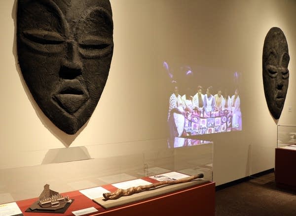 The Historical Society’s exhibit includes set pieces, and clips. 