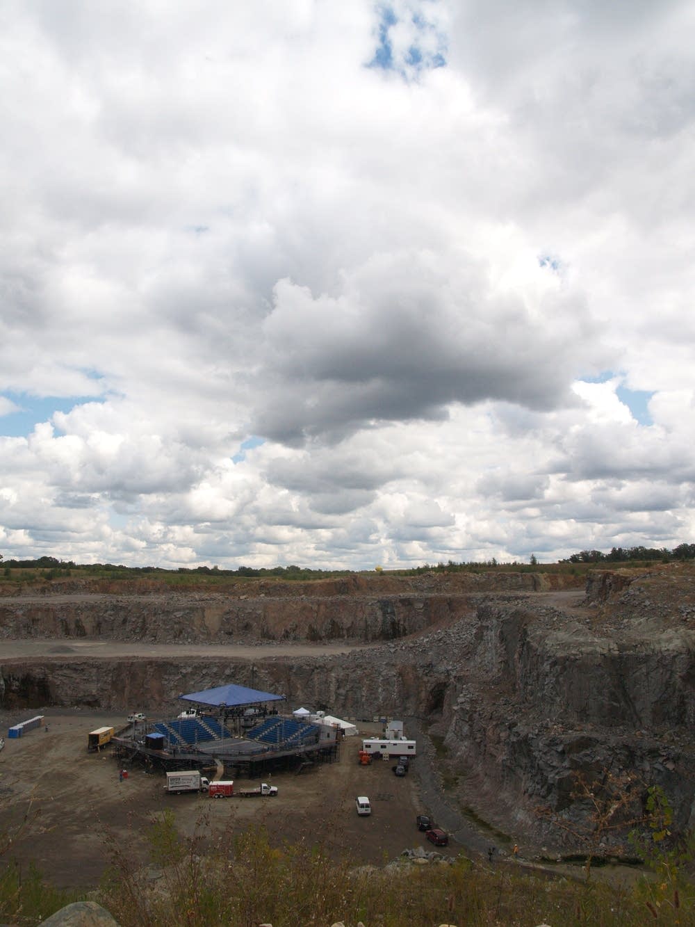 The stage inside Rainbow Quarry