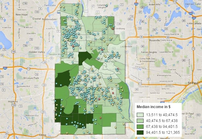 Most fines are in low income areas