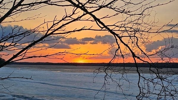 Devils track lake ice