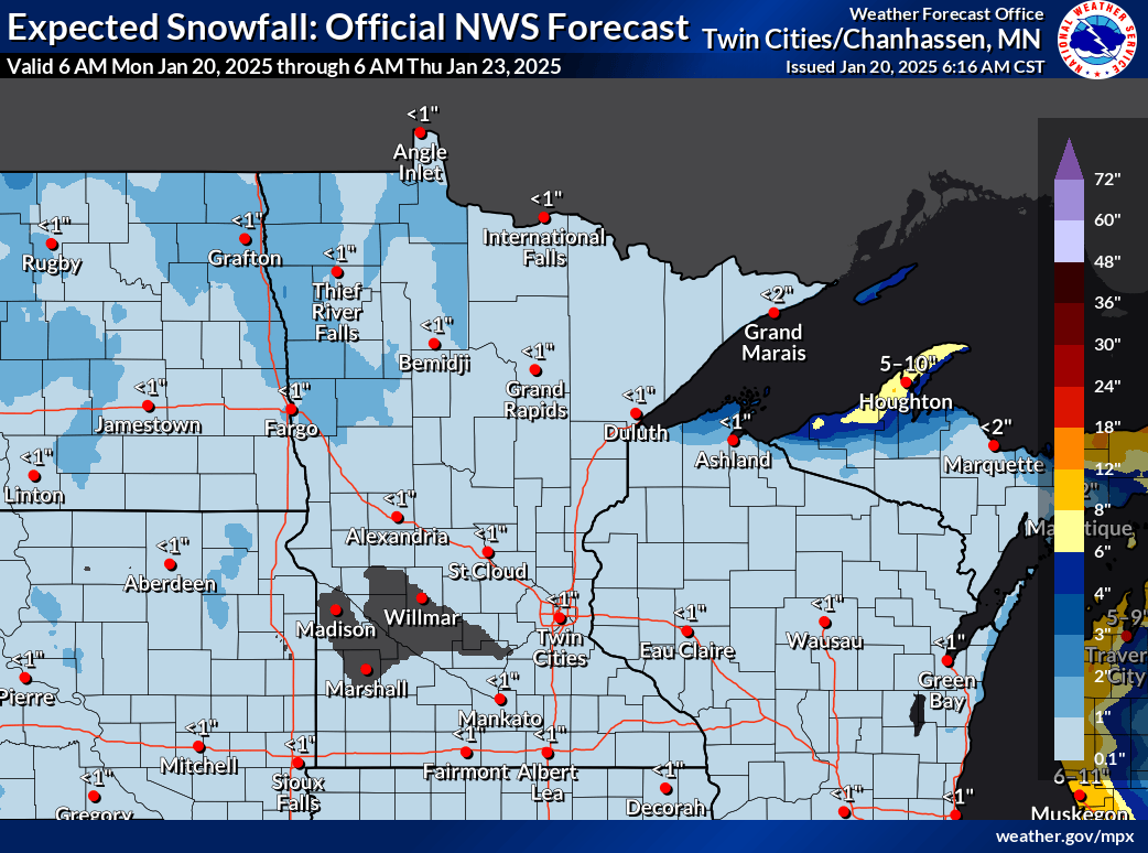 Snowfall potential