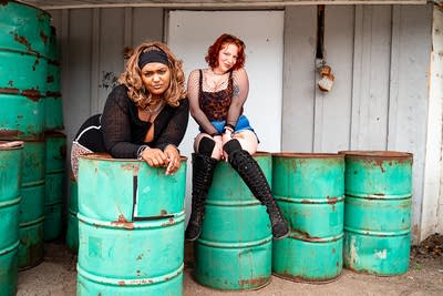 Gully Boys Nadirah McGill and Kathy Callahan posing for a portrait.