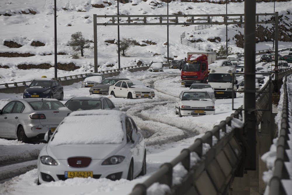 Snow Storms Continue In Israel