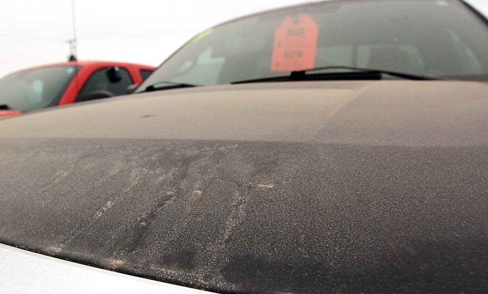 Dusty vehicle