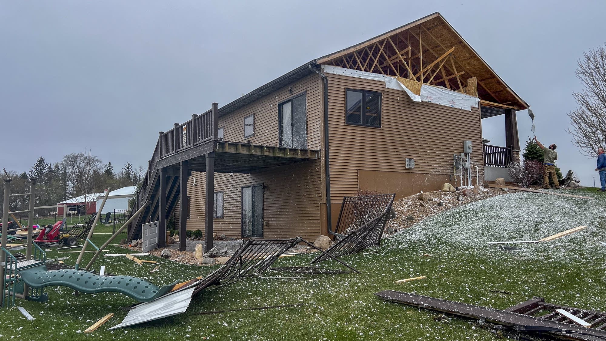 Cleanup continues after tornadoes damage dozens of homes near Rochester
