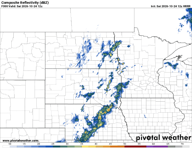 Forecast precipitation Saturday 7 a.m. to midnight
