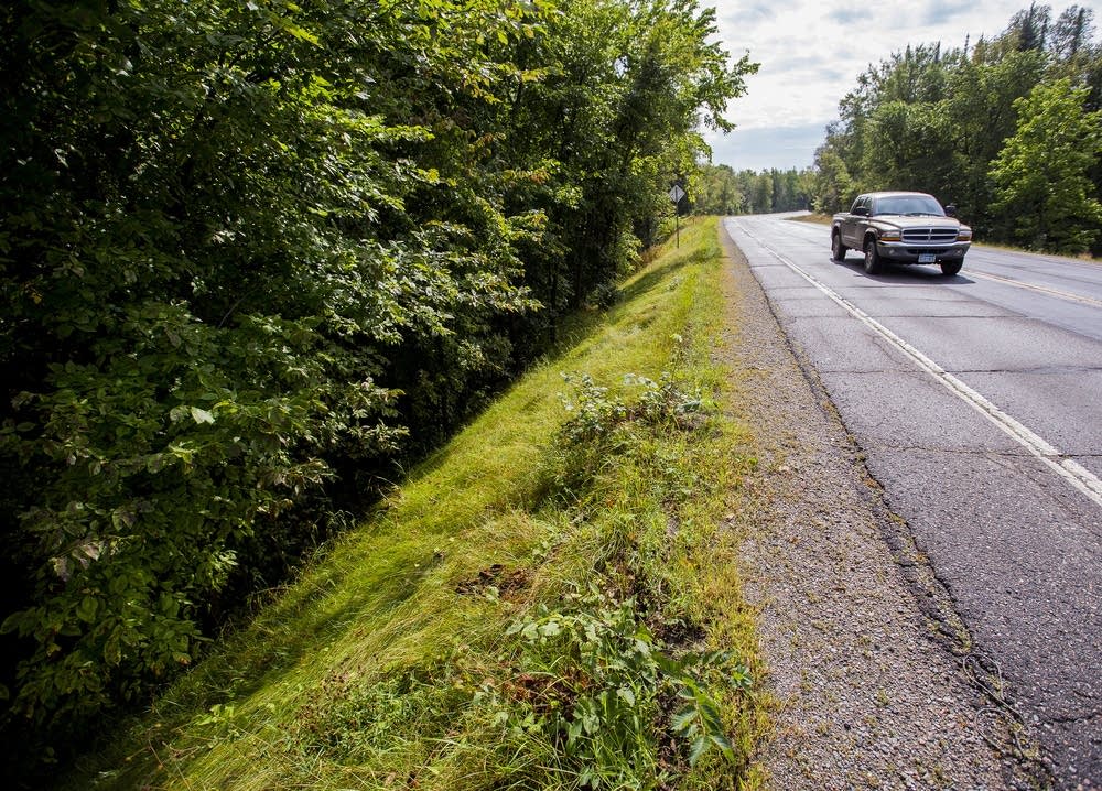 Steep banks on 169.