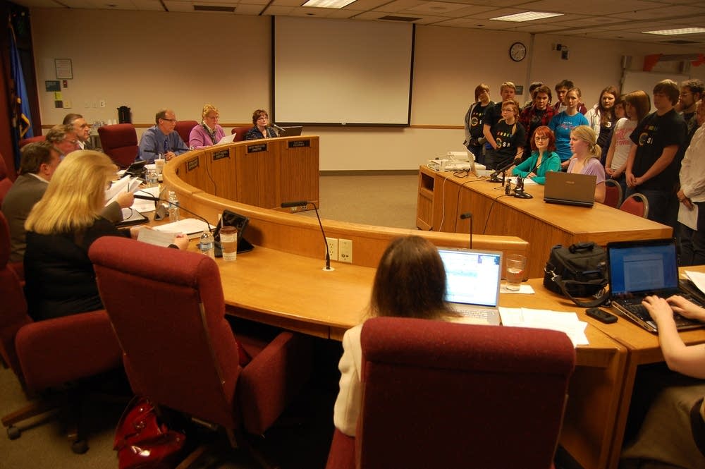 Students address the school board