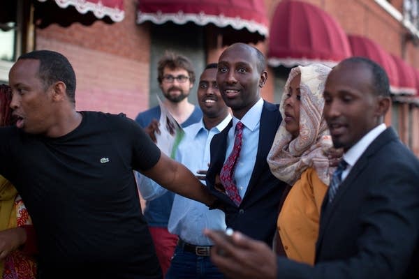 Mohamud Noor at his campaign headquarters