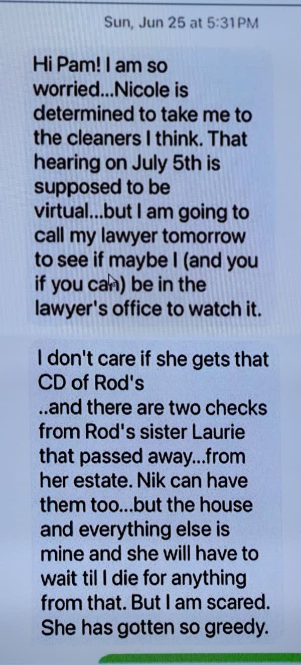 A screengrab of text messages.
