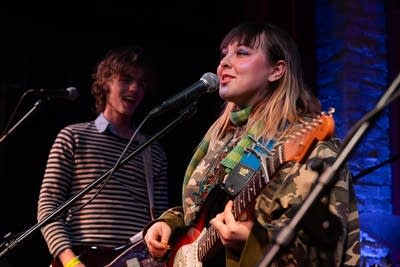 Band performing on stage