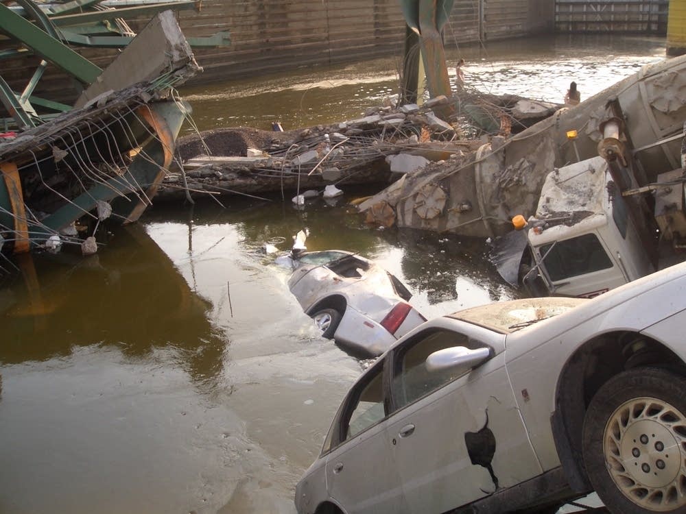 Cars in water