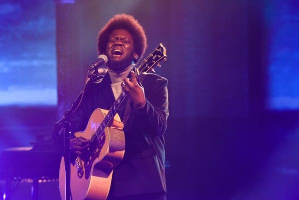 Michael Kiwanuka performs on 'The Late Show with Stephen Colbert' on Feb. 7, 2020.