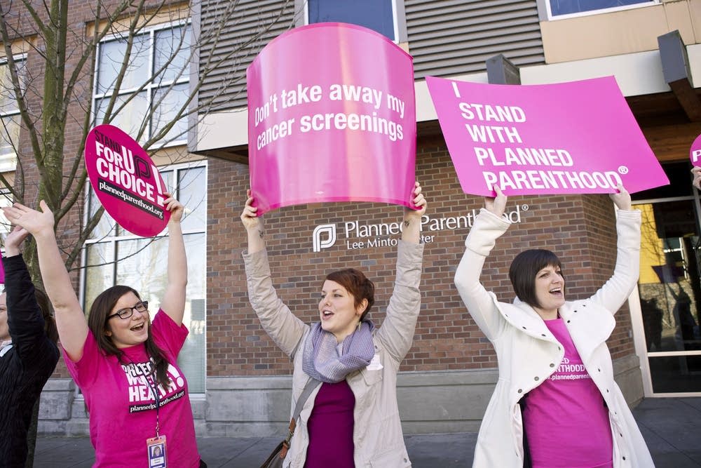 Planned Parenthood supporters