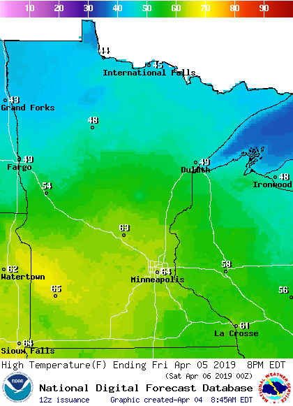 April shower chances; Red River on the rise at Fargo