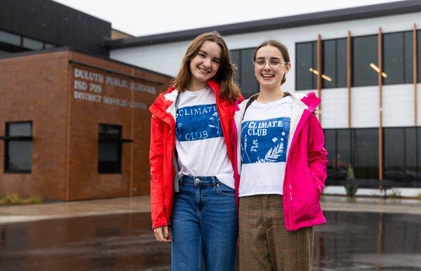Two people pose for a photo