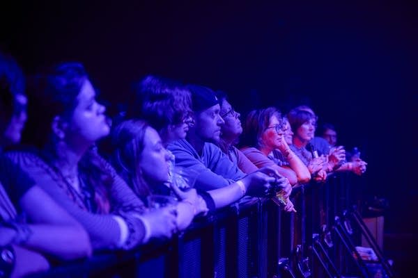 Crowd watching performing
