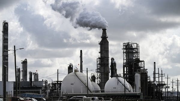 A view of the Valero Houston Refinery in Houston on Aug. 29, 2025. The Valero Houston Refinery, located on the Houston Ship Channel, processes sweet crude and intermediate oils into gasoline, jet fuel and diesel. 
