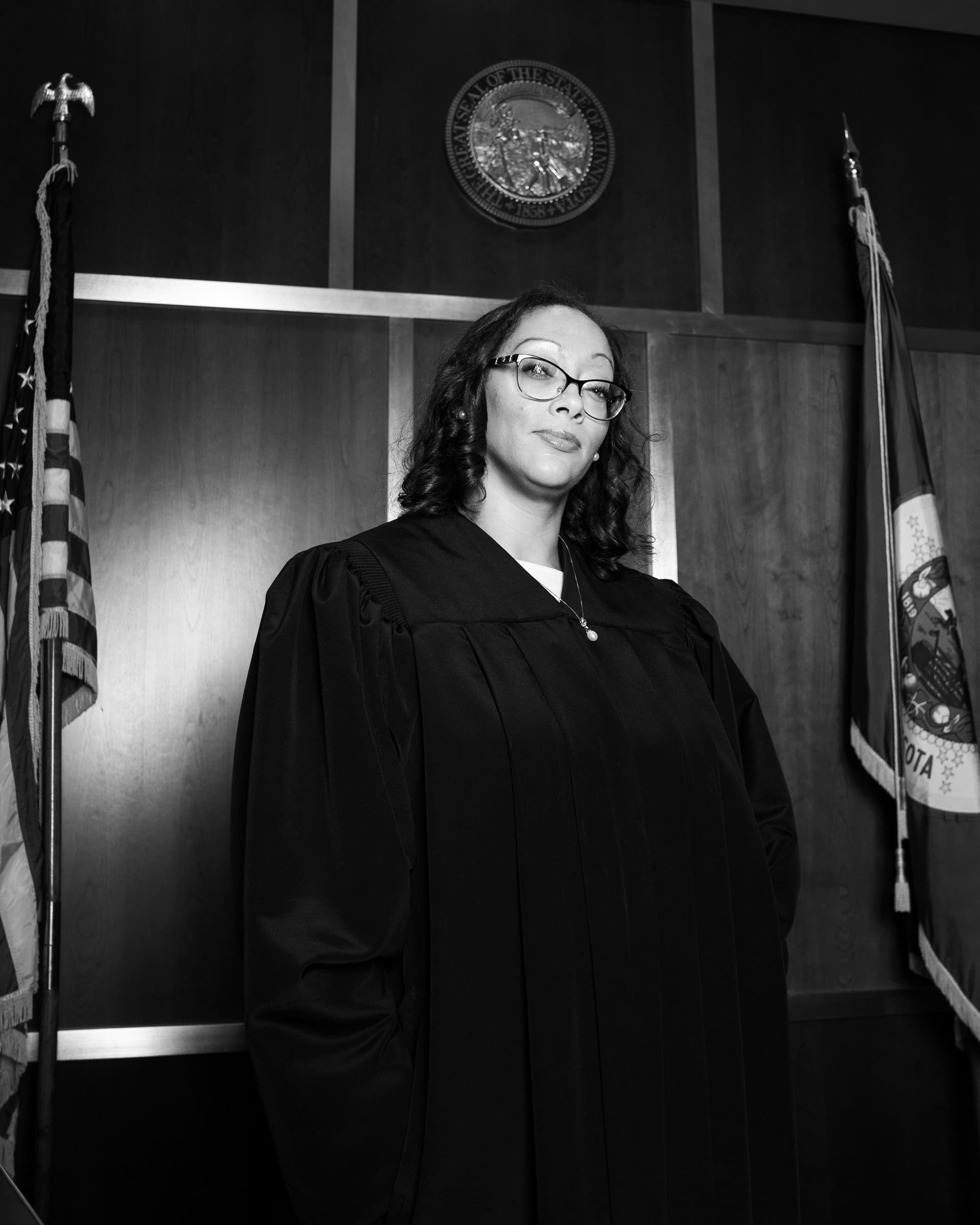 Washington County Judge Juanita Freeman stands for a portrait.