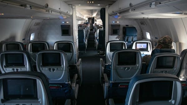 Delta flight from Seattle-Tacoma International Airport flies nearly empty