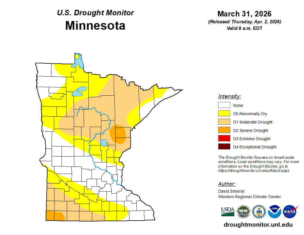 Drought monitor 3-31-26