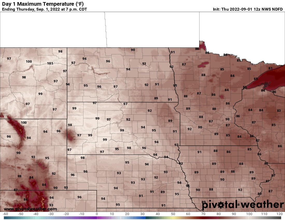 Hot first couple days of September; seasonable weekend