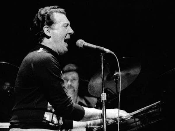 Jerry Lee Lewis performs at the Rainbow in London in 1972.