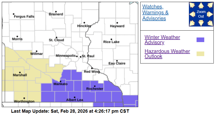 Snow winds down; below-normal temperatures hold through weekend